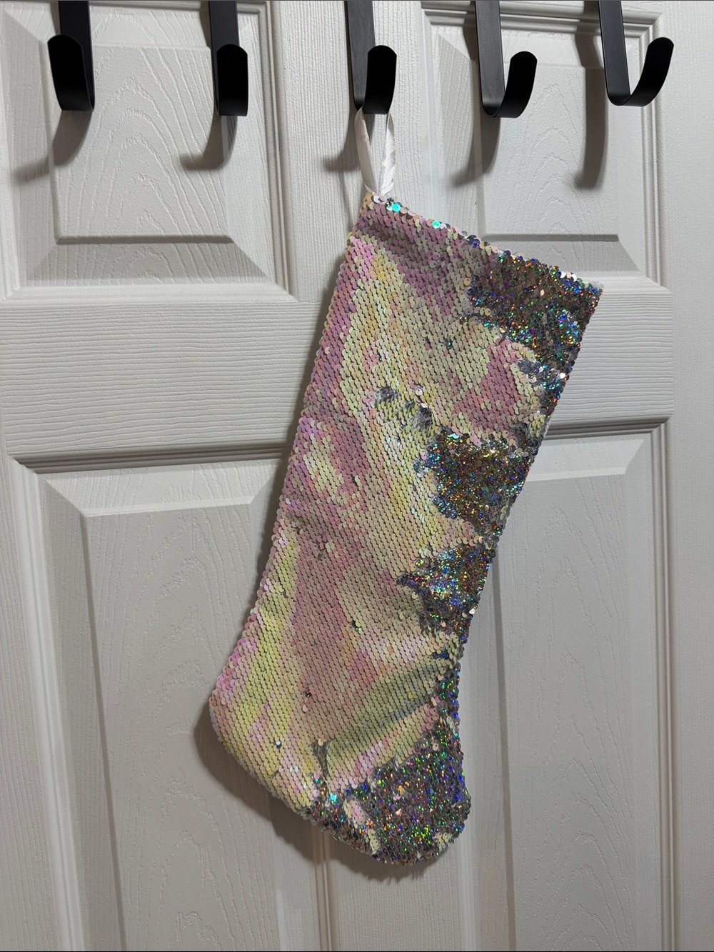 Iridescent Sequin Holiday Stocking